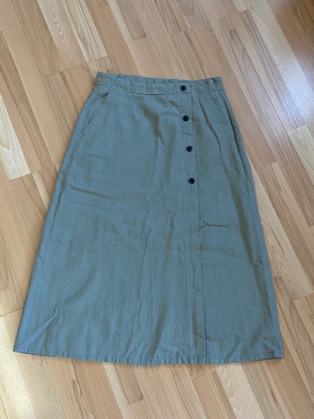 Vintage style linen midi skirt M - Picture 6 of 7